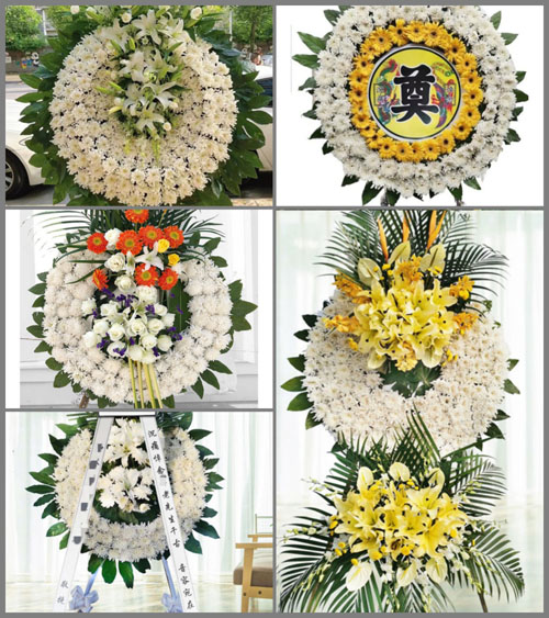 湖北孝感市大悟县三里镇舒山村花圈速递